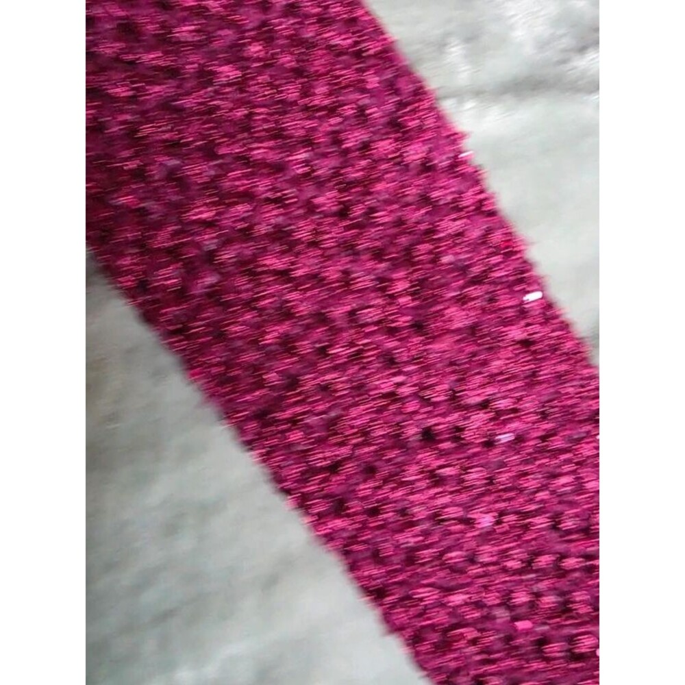Jessica Simpson Burgundy Sequin Open Knit Sweater – Size S (Ovesize) - Picture 7 of 11